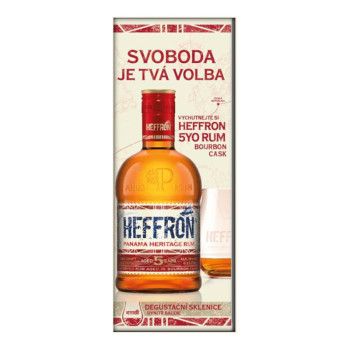 Heffron 5Y Rum 0,5l 38% + Glas - Giftbox - 1