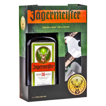 Jägermeister + 3x Glass 1L 35%